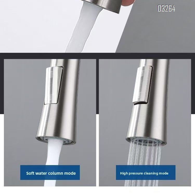 Kitchen Faucet Dual Spray Mode Spot Resist Stainless One-Handle High Arc Pulldown  with Power Clean for Farmhouse RV