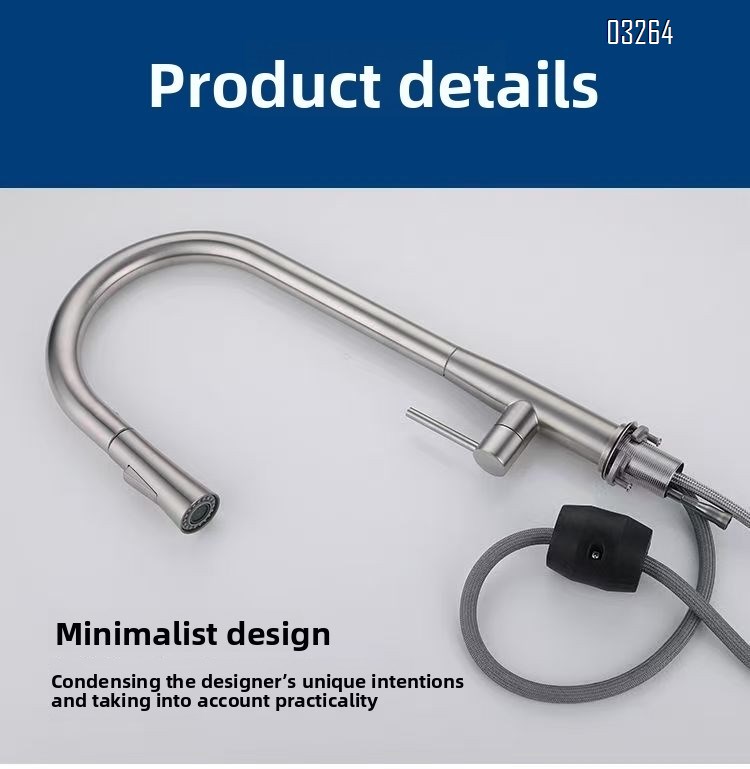 Kitchen Faucet Dual Spray Mode Spot Resist Stainless One-Handle High Arc Pulldown  with Power Clean for Farmhouse RV