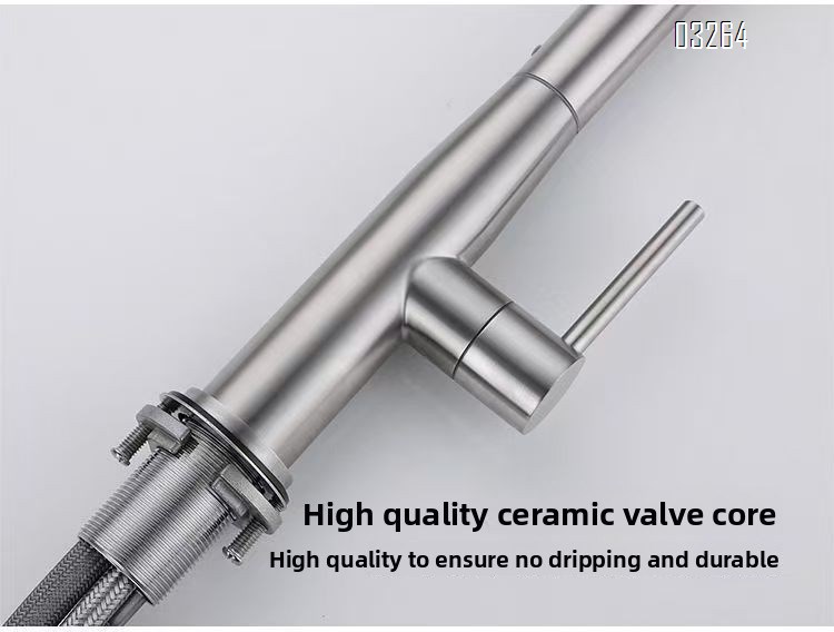 Kitchen Faucet Dual Spray Mode Spot Resist Stainless One-Handle High Arc Pulldown  with Power Clean for Farmhouse RV