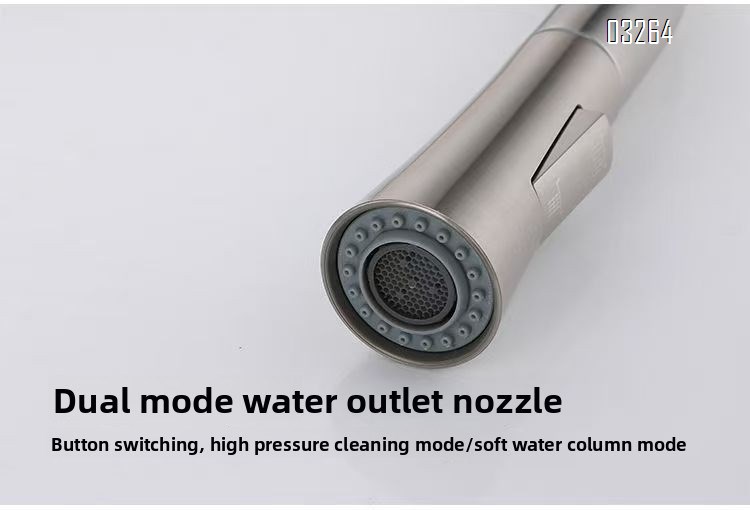 Kitchen Faucet Dual Spray Mode Spot Resist Stainless One-Handle High Arc Pulldown  with Power Clean for Farmhouse RV