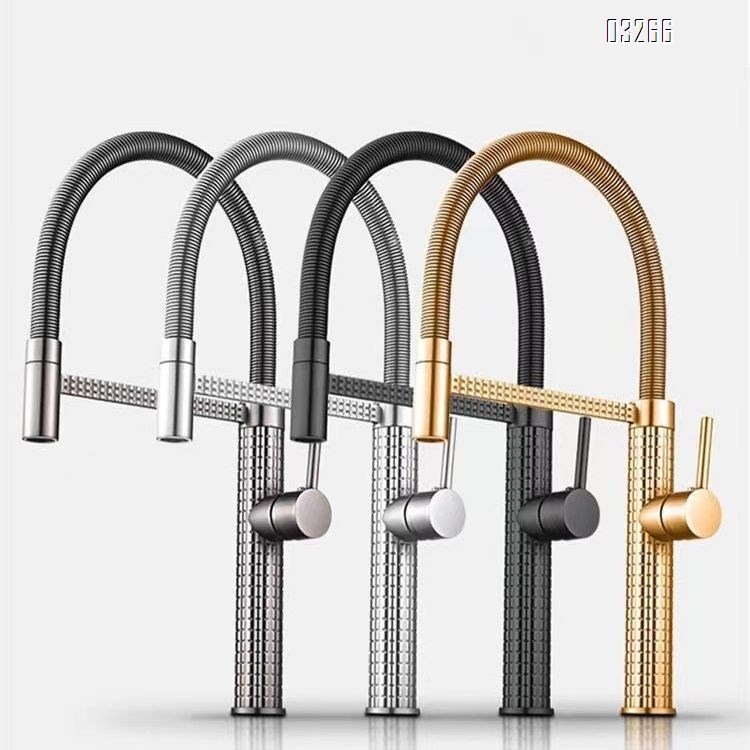 Kitchen Faucet with Pull Down Sprayer,Modern Single Hole Kitchen Sink Faucet, Single Handle, Arctic Stainless for Farmhouse RV
