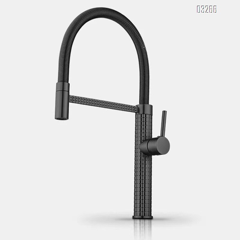 Kitchen Faucet with Pull Down Sprayer,Modern Single Hole Kitchen Sink Faucet, Single Handle, Arctic Stainless for Farmhouse RV