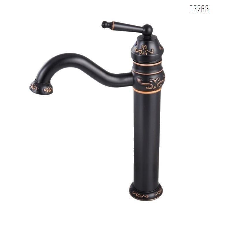 All-Brass ORB bathroon sink faucet with vintage color wash basin for home use cold and hot water in the bathroom