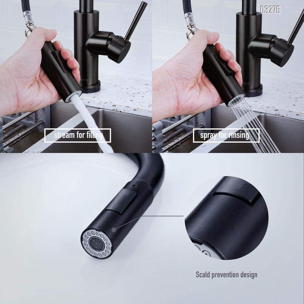 Kitchen Faucet with Dual Function Sprayer One-Handle Modern Kitchen Pulldown Faucet with  Power Clean Spray Technology