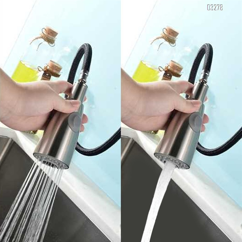 Kitchen Faucet Dual Spray Mode One Handle Pulldown Kitchen Sink Faucet 360° Rotatable with  Power Clean, Spot Resist Stainless