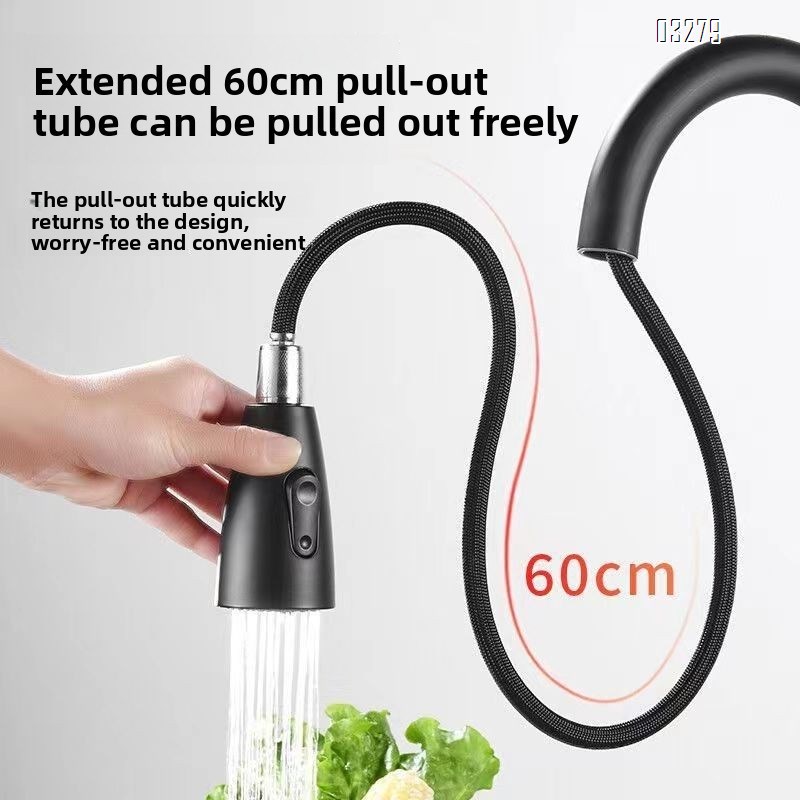 Modern Kitchen Faucets with 2 Modes and Pull Down Sprayer, Stainless Steel Single Handle 360° Swivel Kitchen Sink Faucets