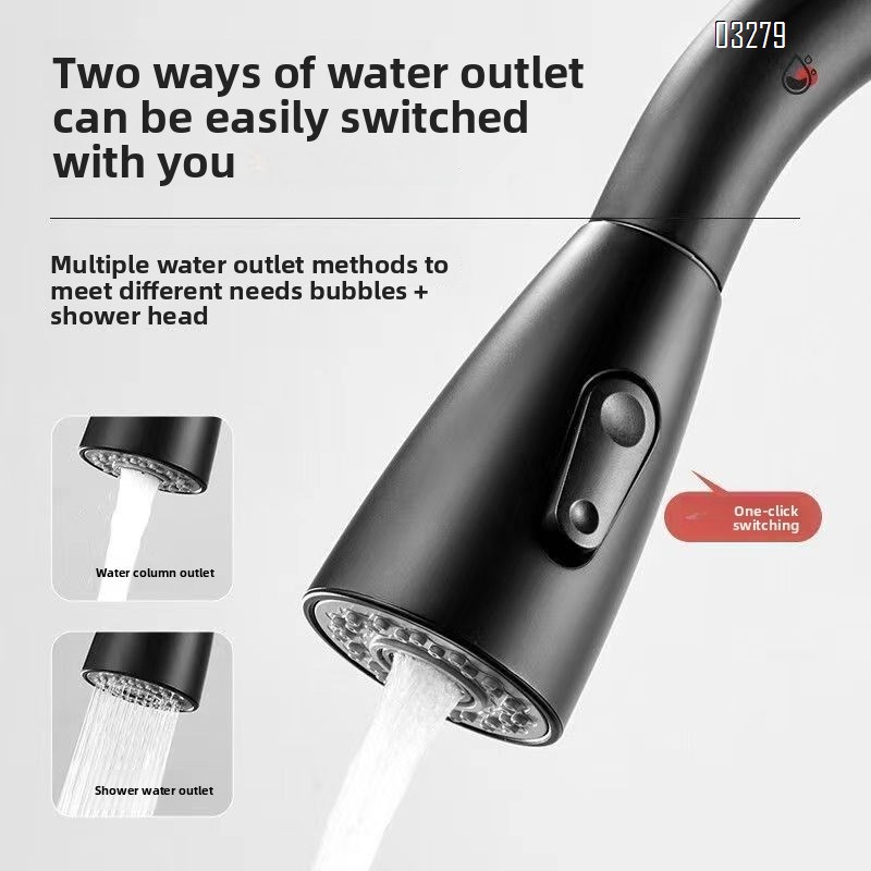 Modern Kitchen Faucets with 2 Modes and Pull Down Sprayer, Stainless Steel Single Handle 360° Swivel Kitchen Sink Faucets