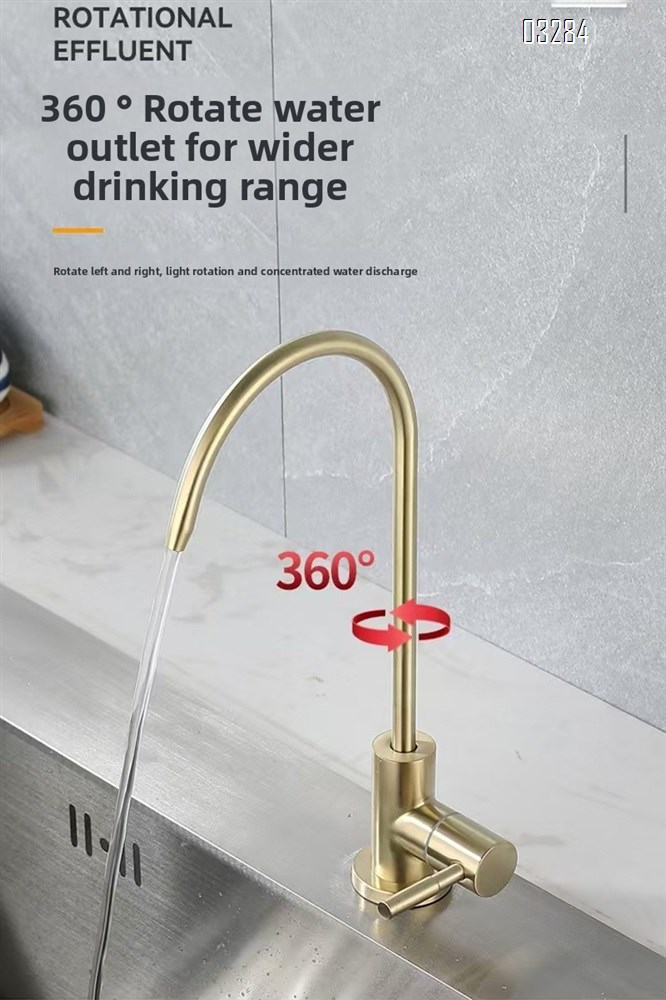 Drinking Water Faucet for Kitchen Sink, Ro Faucet 360-degree Rotation, Lead-Free, 304 Stainless Stee
