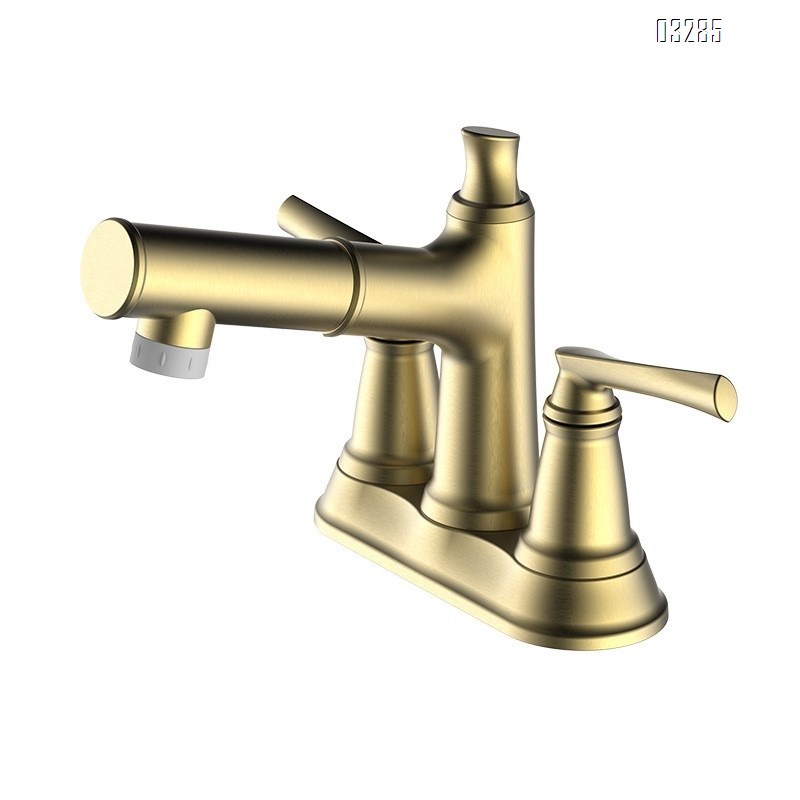 Black three-hole hot and cold water Separate faucet double-handle faucet for home use suitable for washbasin and bathroom Tap