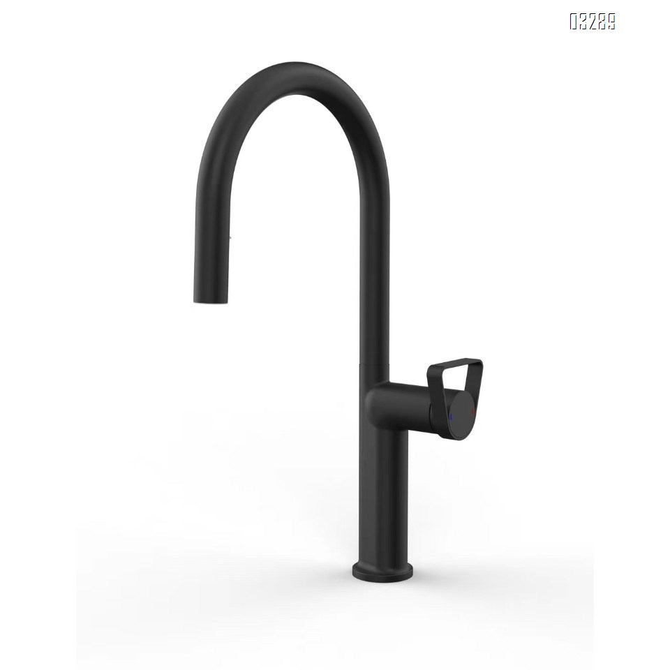 Brass kitchen cold and hot pull-put waterfall kitchen pull-down home stretch balcony cabinet faucet