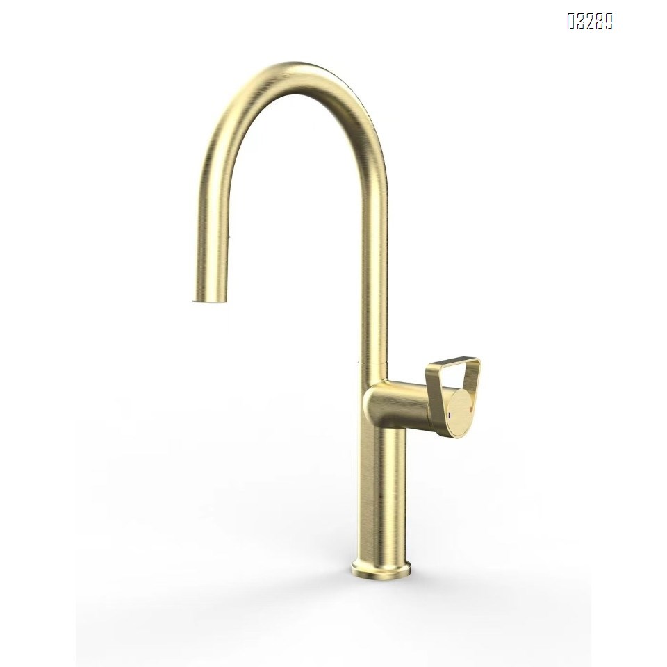 Brass kitchen cold and hot pull-put waterfall kitchen pull-down home stretch balcony cabinet faucet