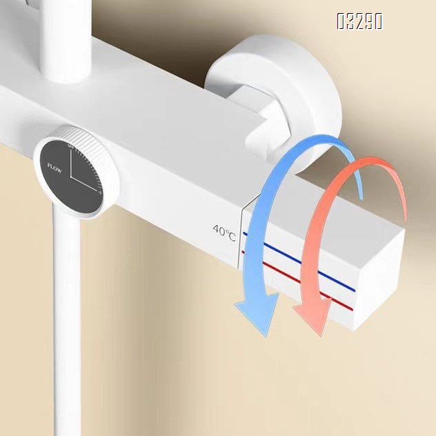 Full Brass shower head set bathroom shower with temperature control gold for home use luxurious new Chinese style