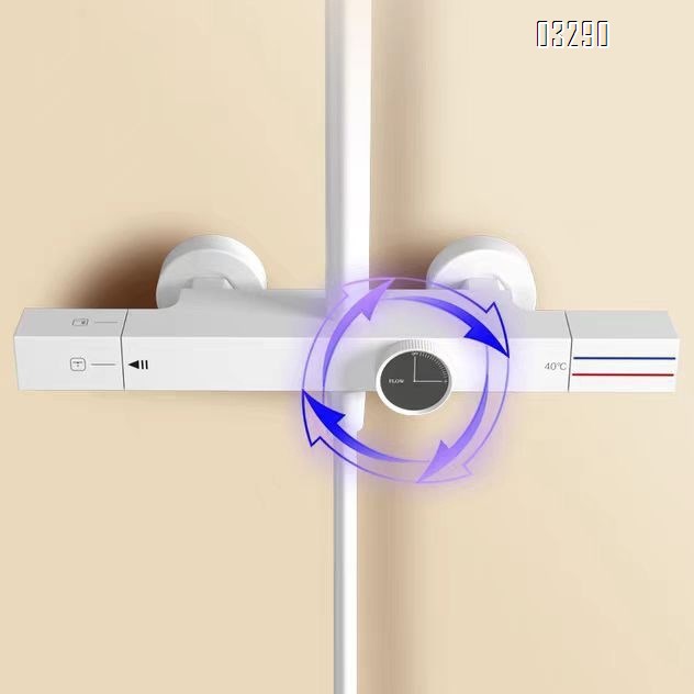 Full Brass shower head set bathroom shower with temperature control gold for home use luxurious new Chinese style