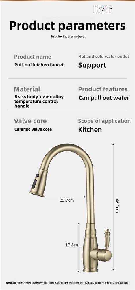 Champagne Gold Kitchen Faucet with Pull Down Sprayer 3 Functions, Single Handle Kitchen Sink Faucet Gold Faucet for Kitchen Sink