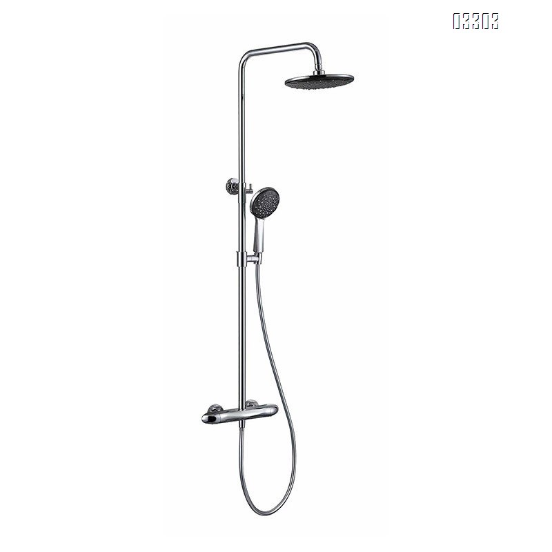 New home luxury European three-function shower set with pure Brass material rotating adjustable shower head set
