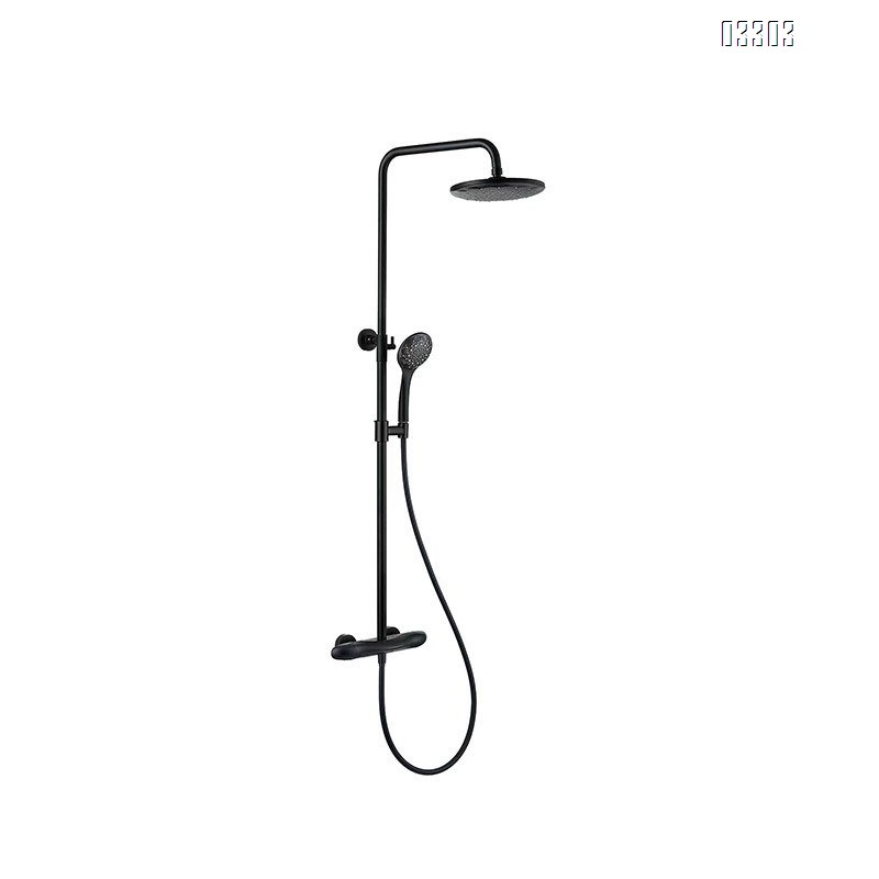 New home luxury European three-function shower set with pure Brass material rotating adjustable shower head set