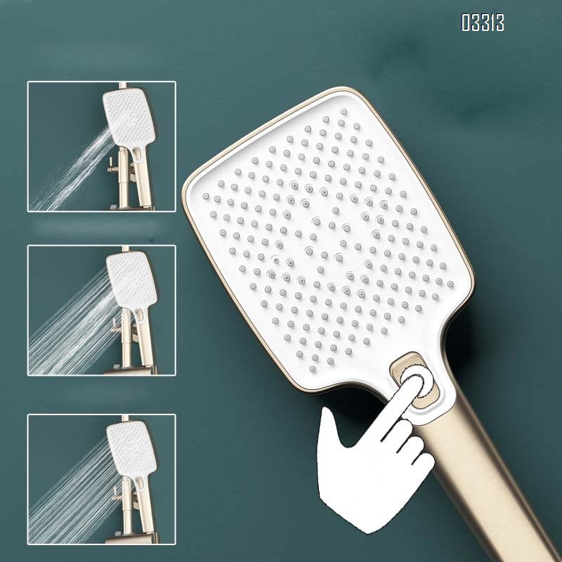 Full Brass digital display atmosphere piano key gold shower head set home shower set pressure increase powerful shower set