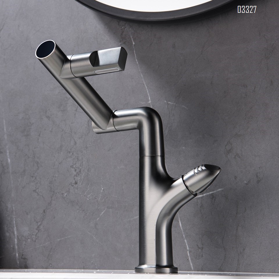 Zinc alloy Creative robot arm modern Bathroom sink water Basin Best Faucets Tap Cold and hot Digital Display waterfall Tap