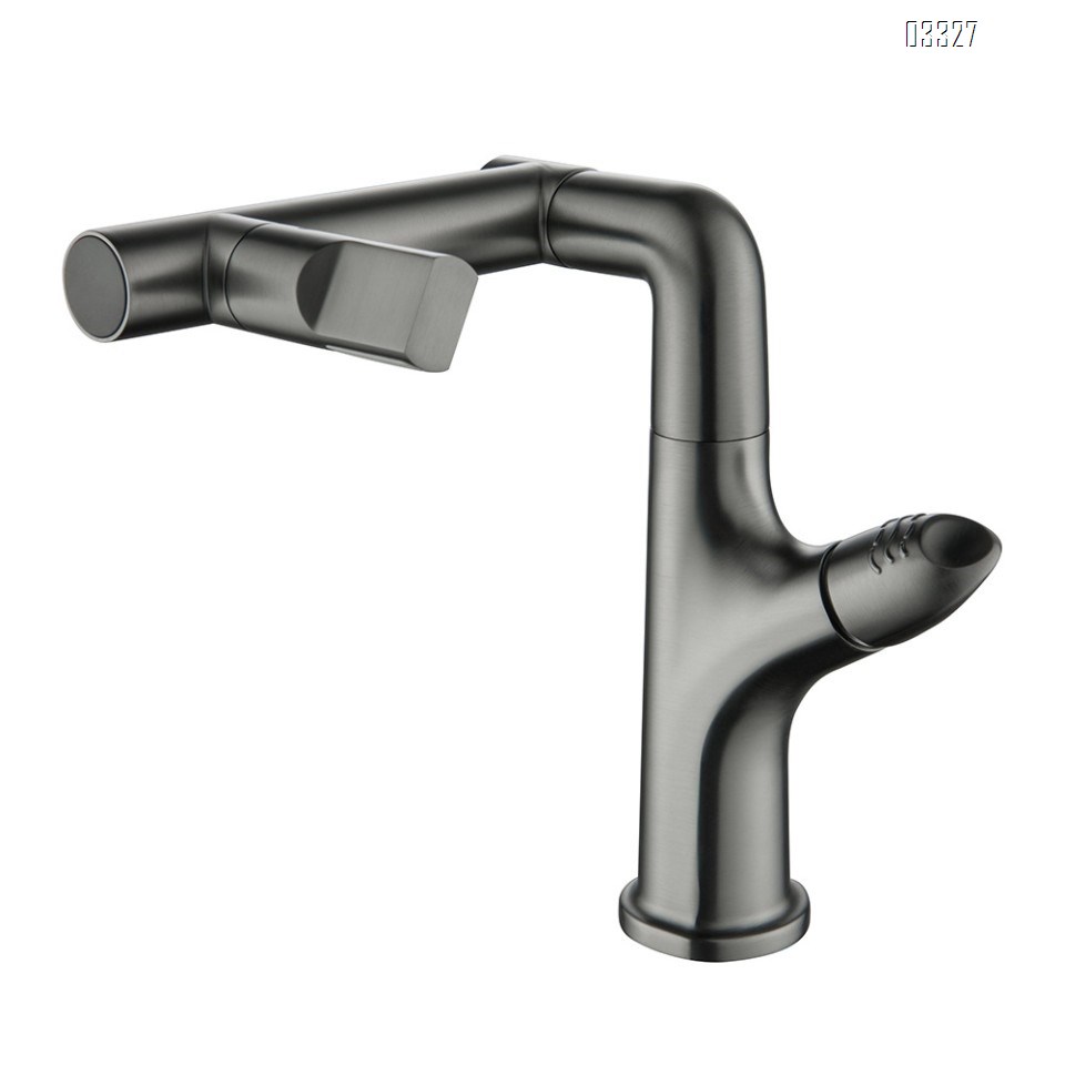 Zinc alloy Creative robot arm modern Bathroom sink water Basin Best Faucets Tap Cold and hot Digital Display waterfall Tap