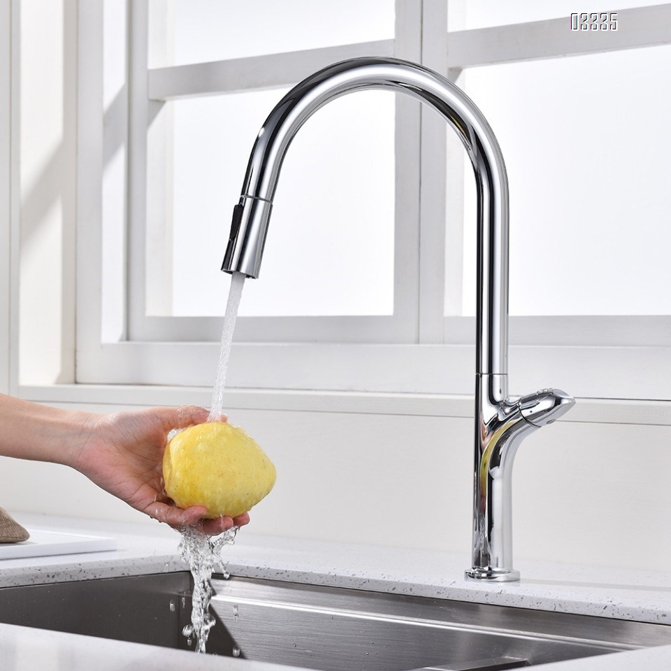 Simple modern Kitchen sink water Best Faucets pull out Tap cold and hot water mixing wash basin vegetable rotate Faucets