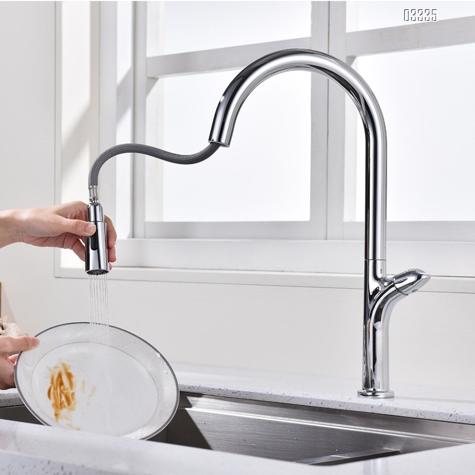 Simple modern Kitchen sink water Best Faucets pull out Tap cold and hot water mixing wash basin vegetable rotate Faucets