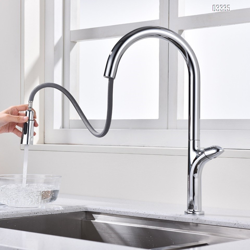 Simple modern Kitchen sink water Best Faucets pull out Tap cold and hot water mixing wash basin vegetable rotate Faucets