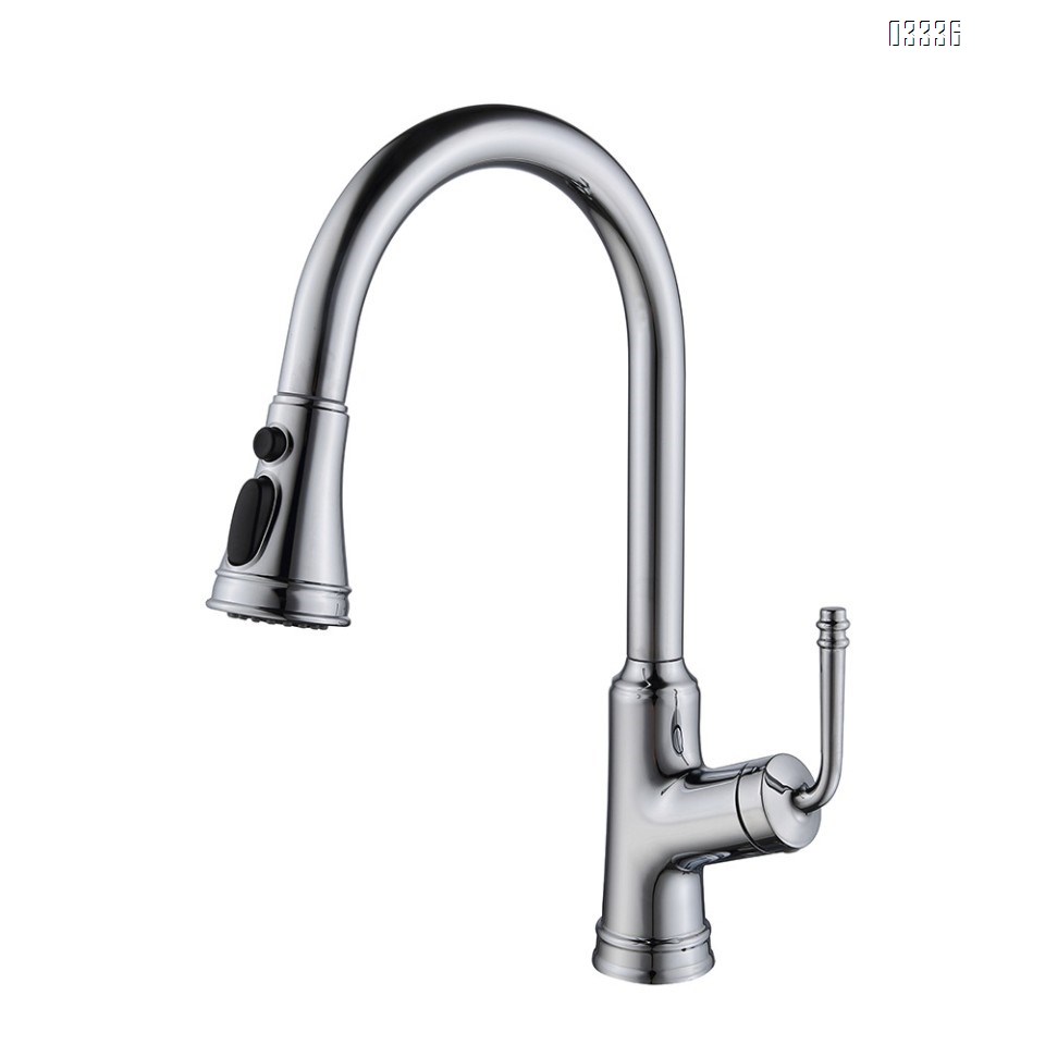 Brass modern Kitchen sink water Best Faucets pull out Tap cold and hot water Three functions basin vegetable rotate Faucets