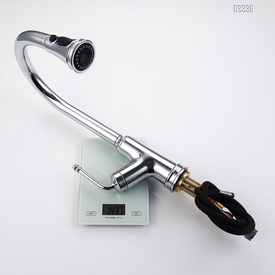 Brass modern Kitchen sink water Best Faucets pull out Tap cold and hot water Three functions basin vegetable rotate Faucets