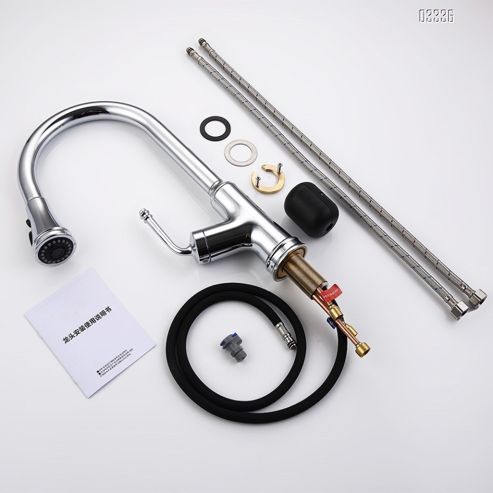 Brass modern Kitchen sink water Best Faucets pull out Tap cold and hot water Three functions basin vegetable rotate Faucets