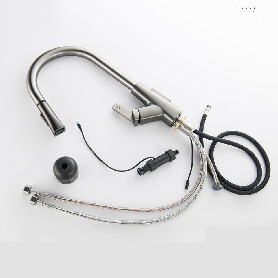 Zinc Alloy Simple modern Kitchen sink water Best Faucets Tap cold and hot mixing LED Digital Display rotate pull-out kitchen faucet