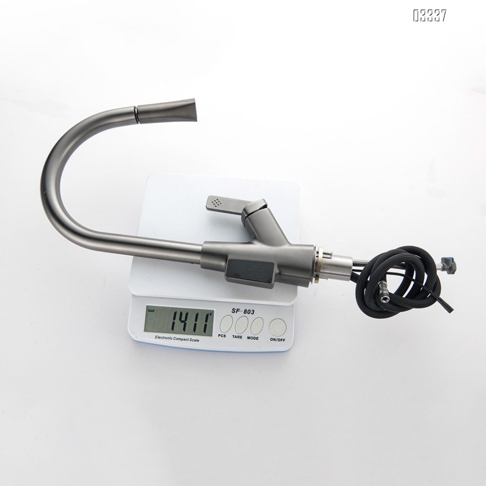 Zinc Alloy Simple modern Kitchen sink water Best Faucets Tap cold and hot mixing LED Digital Display rotate pull-out kitchen faucet