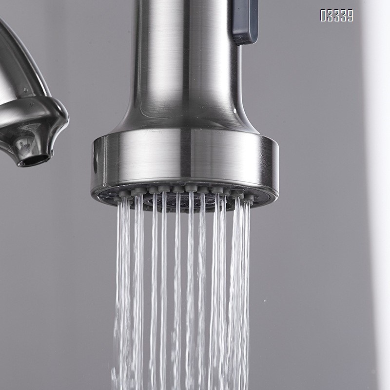 Kitchen Faucet with Pull Down Sprayer,Commercial Style Pre-Rinse Single Handle Kitchen Faucet  with Pot Filler