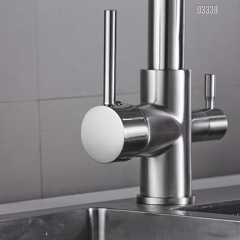 Kitchen Faucet with Pull Down Sprayer,Commercial Style Pre-Rinse Single Handle Kitchen Faucet  with Pot Filler