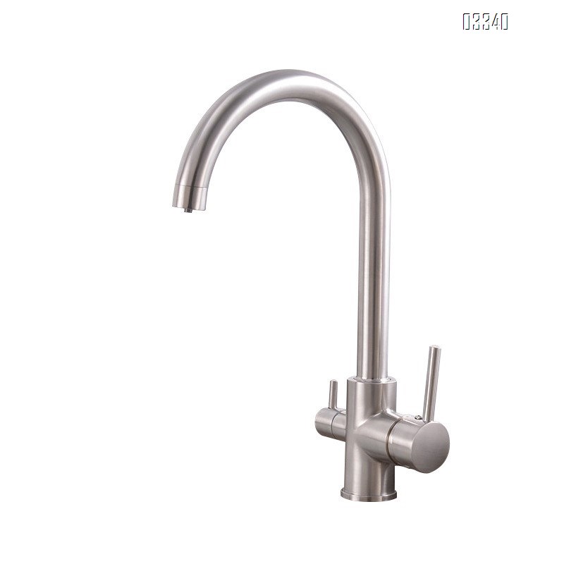 High Arc Kitchen Sink Faucet 2 Handle with Power Clean, Modern Kitchen Faucet with Leak-proof Ceramic Cartridge