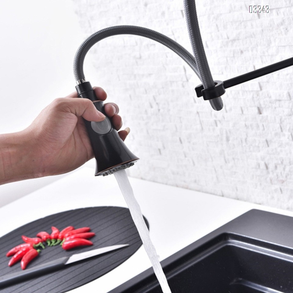 Brass modern Kitchen sink water Best Faucets Tap cold and hot mixing wash vegetable rotate pull-out Spring kitchen faucet