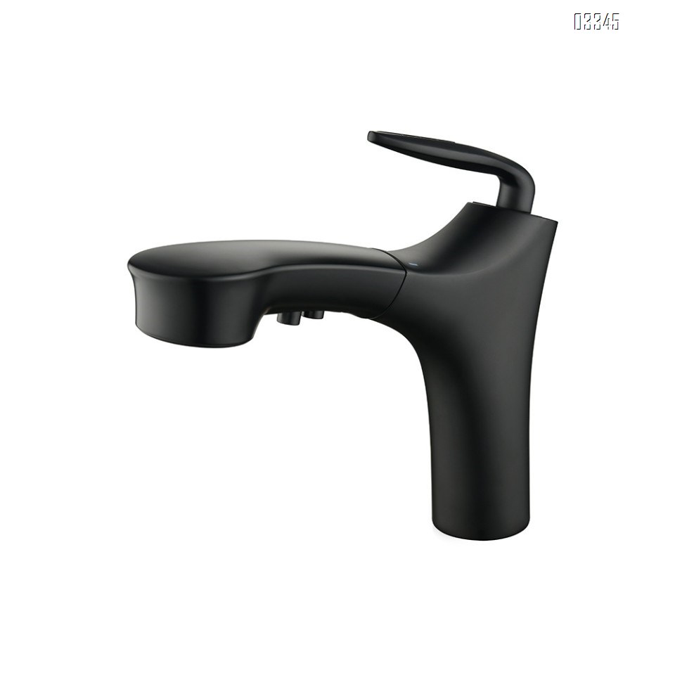 Brass Black Three hole Separate modern Bathroom sink water Basin Best Faucets Tap Double handle waterfall cold and hot faucet
