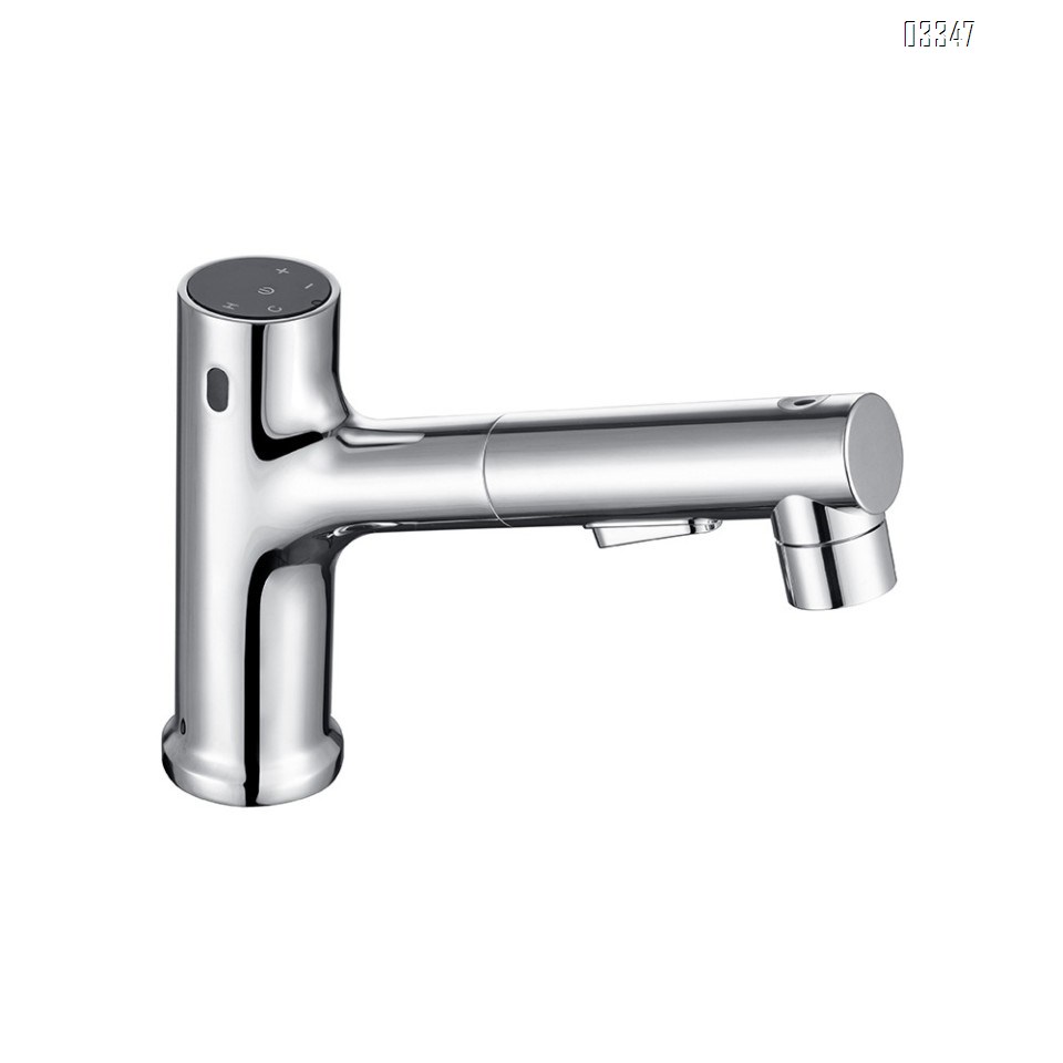 Brass three mode smart basin sensor value for faucets automatic with cold and hot water Digital display pull-out sensor tap