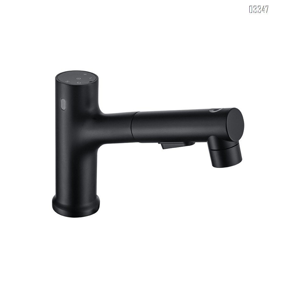 Brass three mode smart basin sensor value for faucets automatic with cold and hot water Digital display pull-out sensor tap