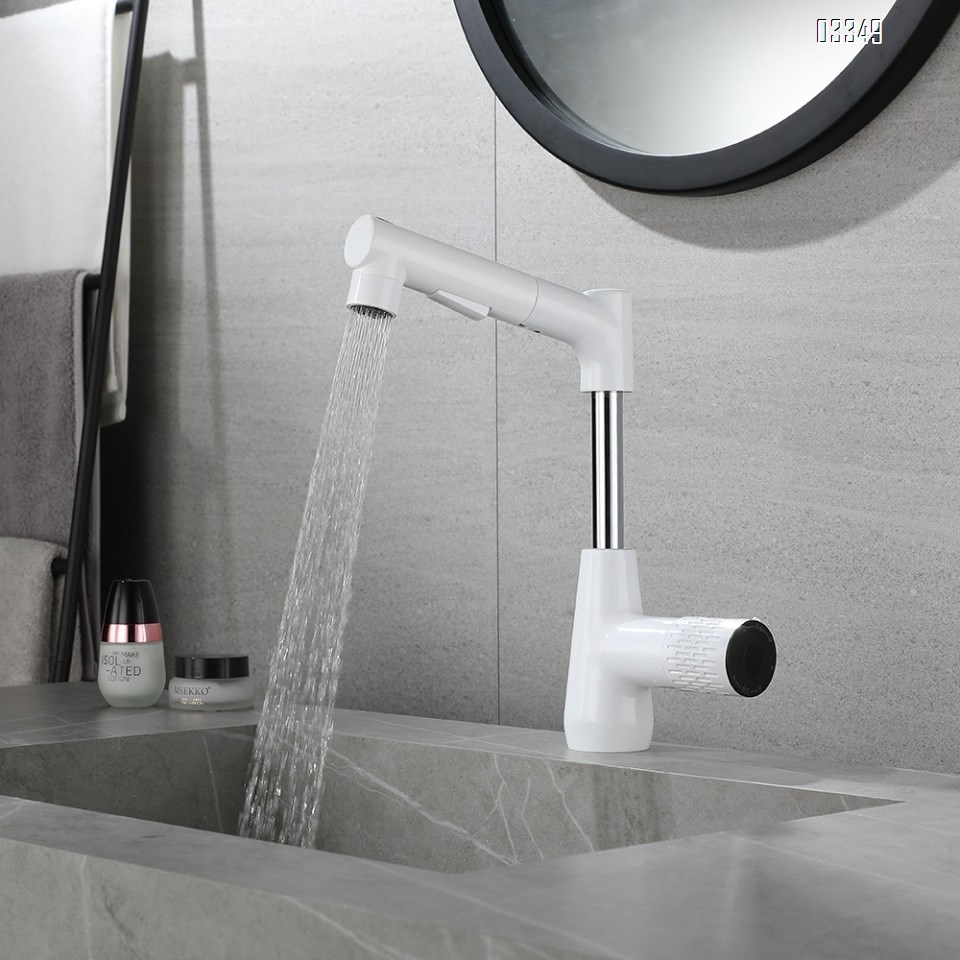 three mode modern Bathroom sink water Basin Best Faucets Tap Brass cold and hot Retractable pull-out basin faucets