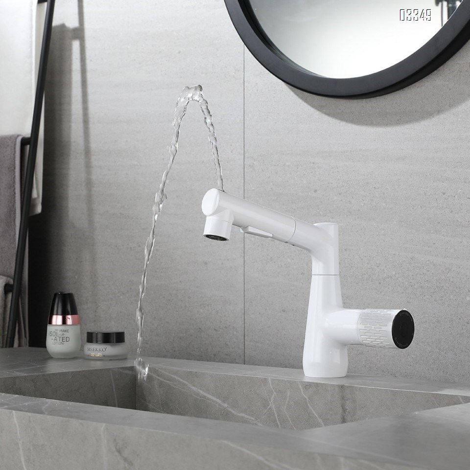 three mode modern Bathroom sink water Basin Best Faucets Tap Brass cold and hot Retractable pull-out basin faucets