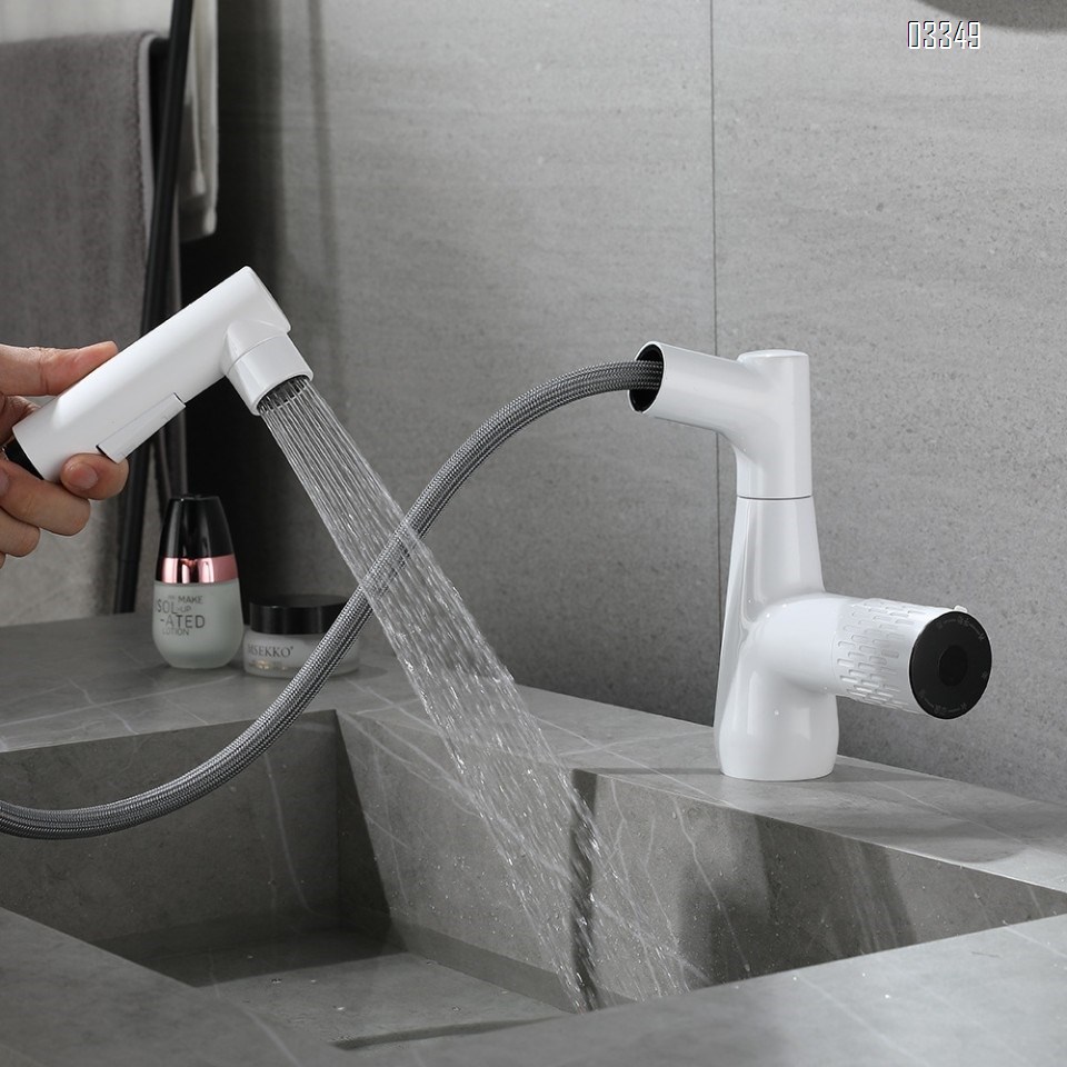 three mode modern Bathroom sink water Basin Best Faucets Tap Brass cold and hot Retractable pull-out basin faucets