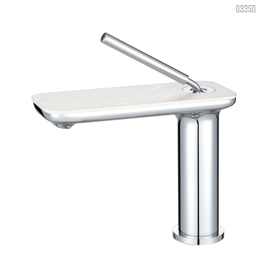 Modern Rock slab Bathroom sink water Basin Best Faucets Tap Brass single handle wash basin waterfall faucet