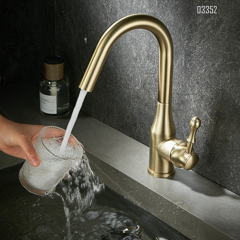 gold modern Bathroom sink water Basin Best Faucets Tap Brass cold and hot wash basin faucet rotatable tap