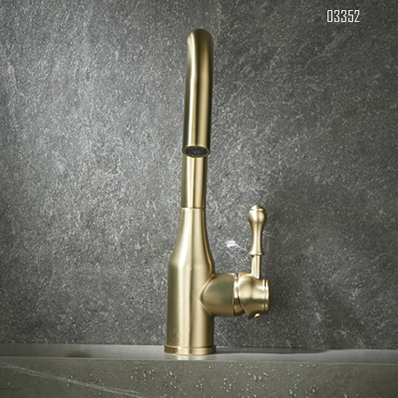 gold modern Bathroom sink water Basin Best Faucets Tap Brass cold and hot wash basin faucet rotatable tap