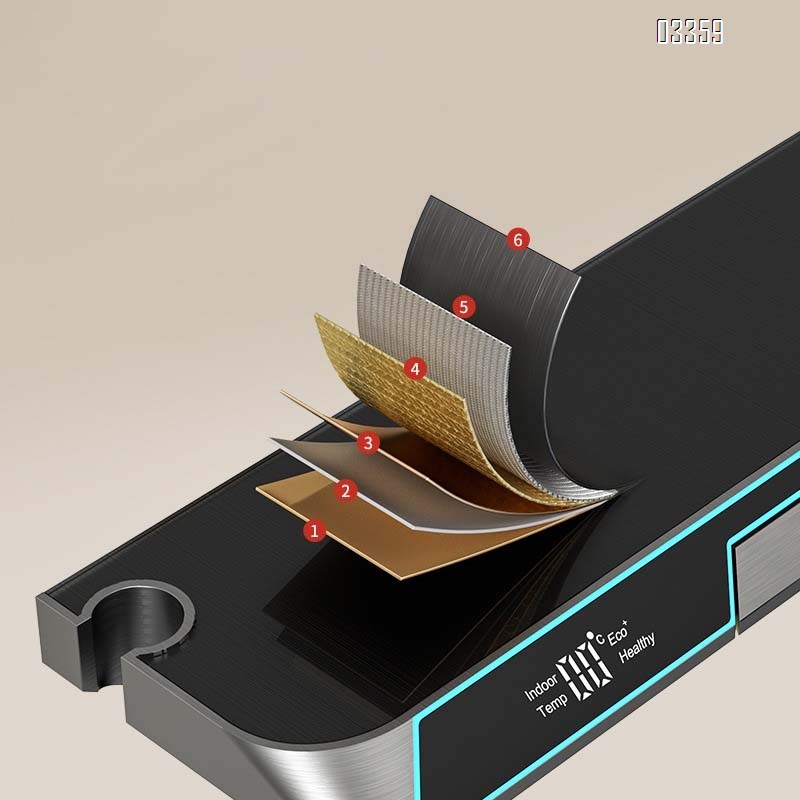 Digital display wall-mounted waist spray constant temperature shower head faucet set Brass mixing valve pressure increasing bathroom piano key