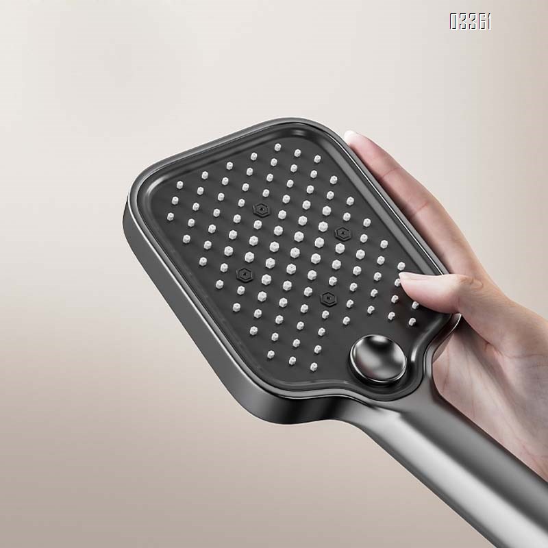 Aluminum Home use gun gray shower head set Hotel bathroom shower head  Ambient light shower head set