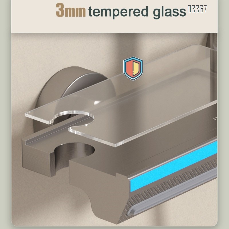 Gun gray Themostatic atmosphere light rain shower head set bathroom brass constant temperature pressure display piano key Tap