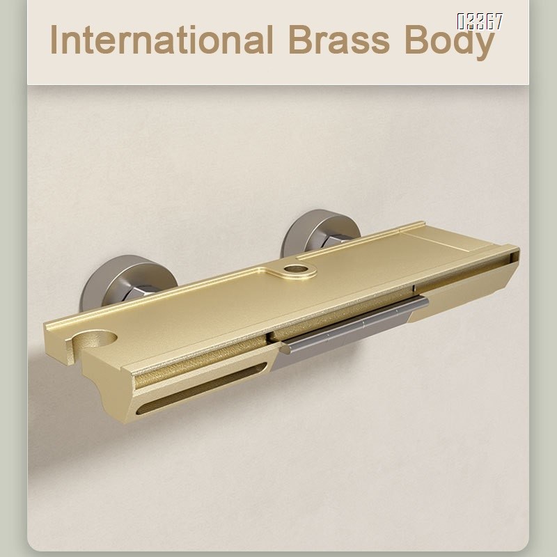 Gun gray Themostatic atmosphere light rain shower head set bathroom brass constant temperature pressure display piano key Tap