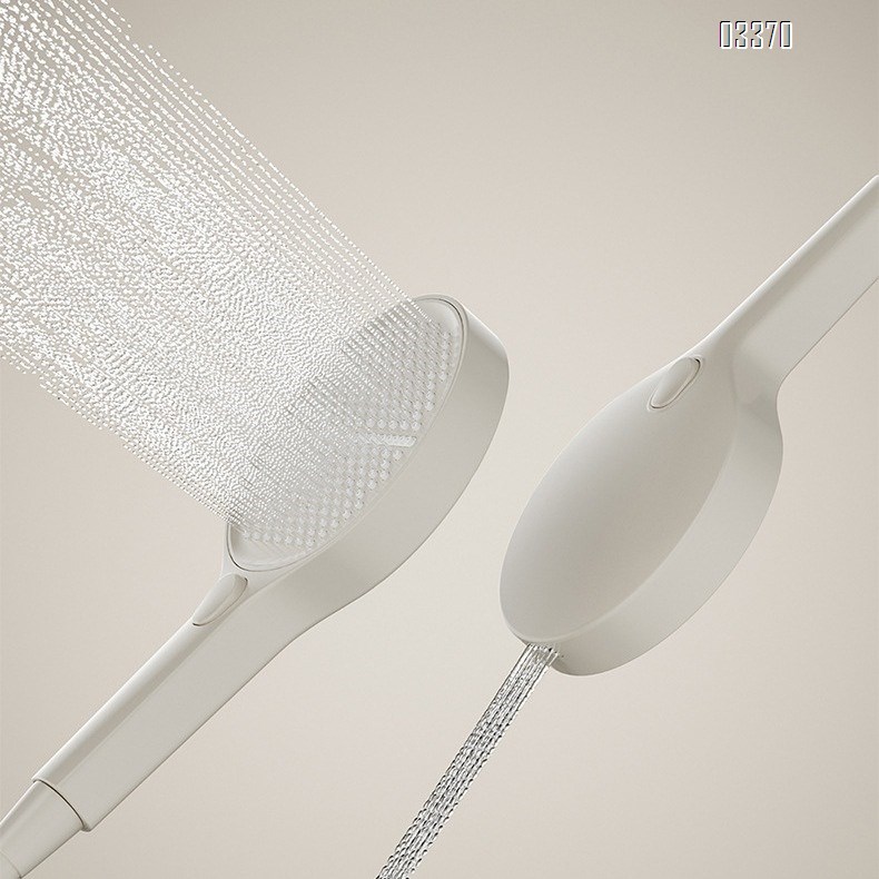 Full Brass digital display cream white dechlorination beauty shower head set for home bathroom with ultra-large overhead spray