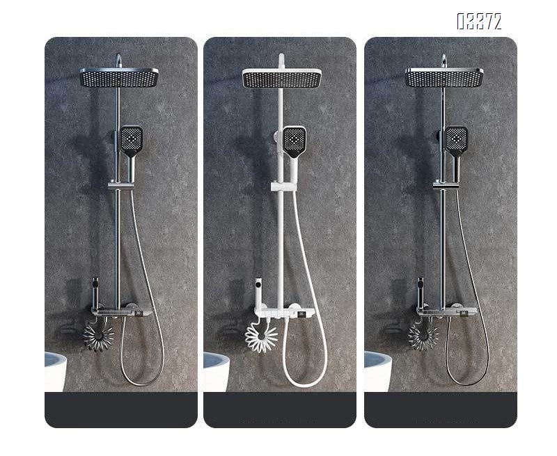 Gun gray smart digital shower head set for home bathroom pressure increasing shower set